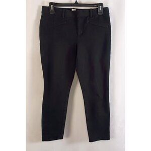 Gap Womens Skinny Ankle Pants Black Size 8R Mid Rise Slim Leg Stretch Casual